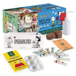 Peanuts Paint & Grow Starter Kit Garden Republic Jr‎ Kids Craft Grow Set NEW
